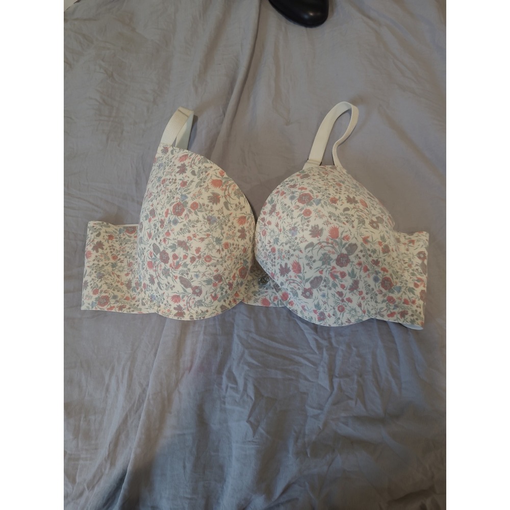 Lucky Brand Floral Bra 42C Light conture Lift Demi Under wire adj strap comfort